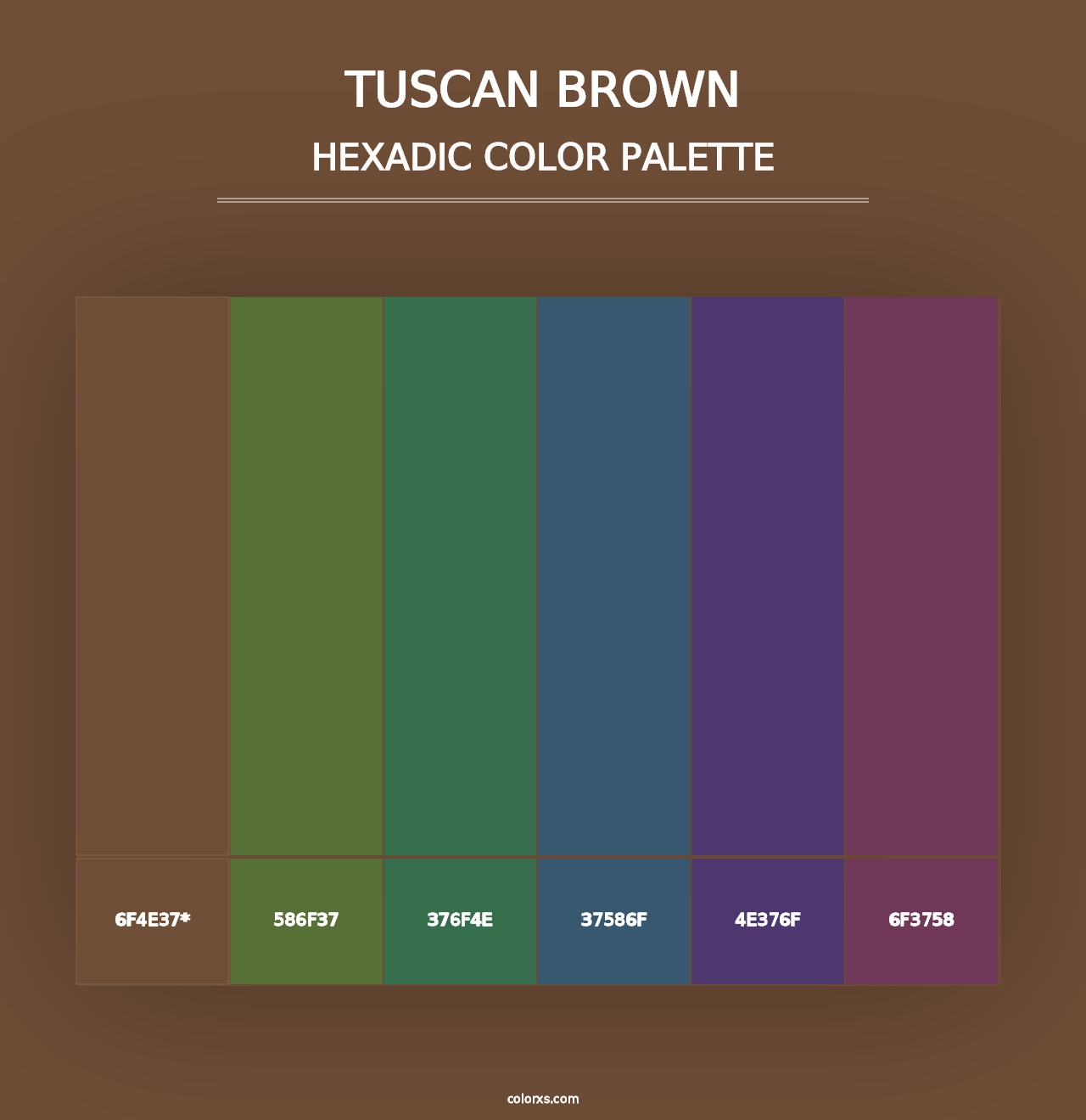 Tuscan Brown - Hexadic Color Palette