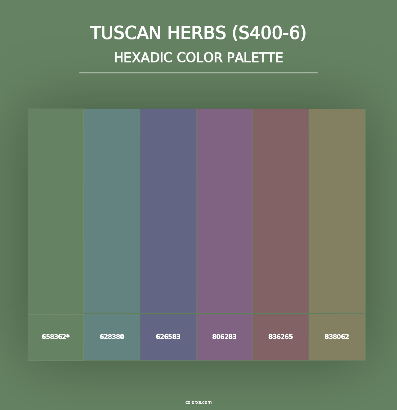 Tuscan Herbs (S400-6) - Hexadic Color Palette