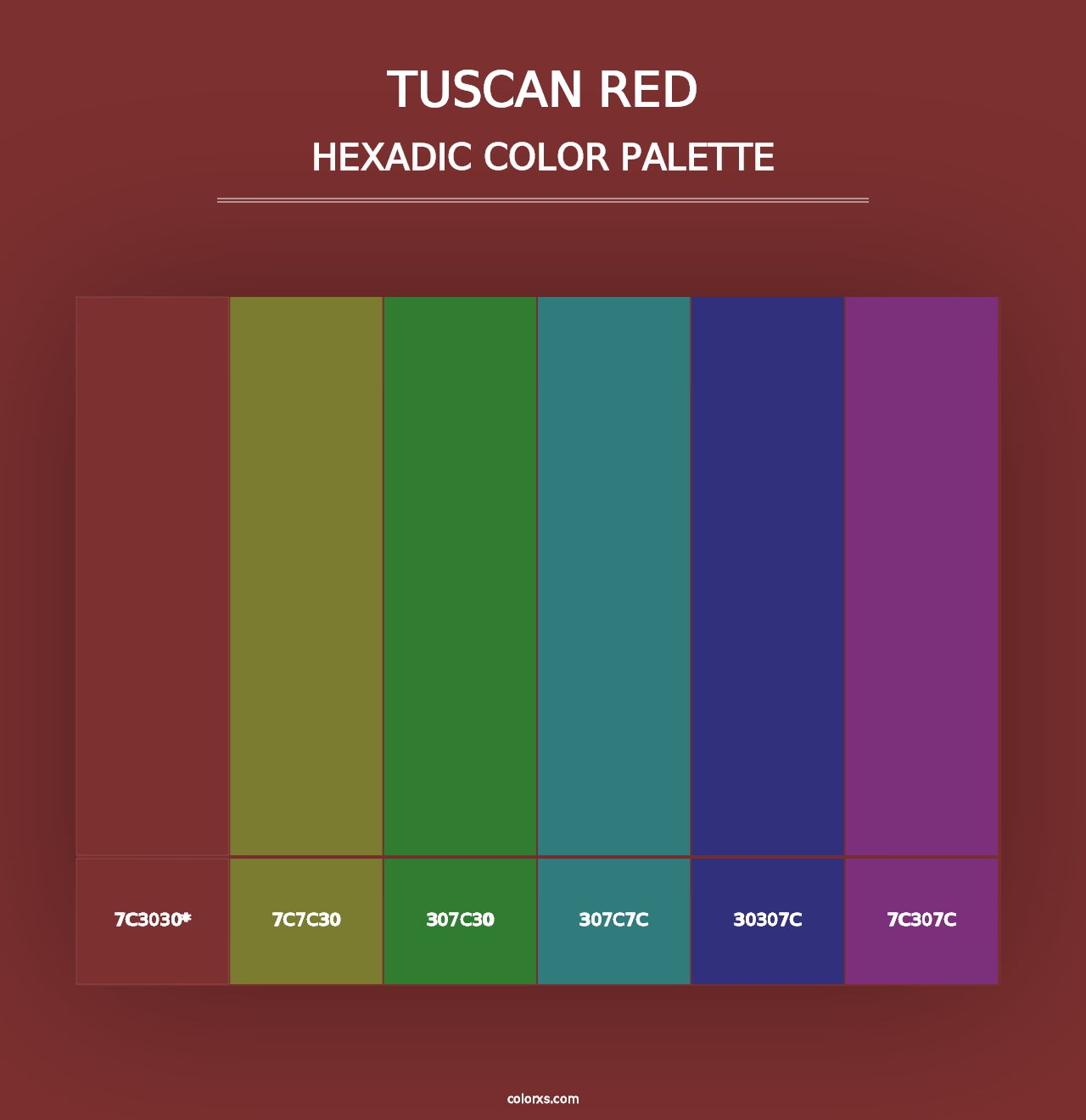 Tuscan Red - Hexadic Color Palette