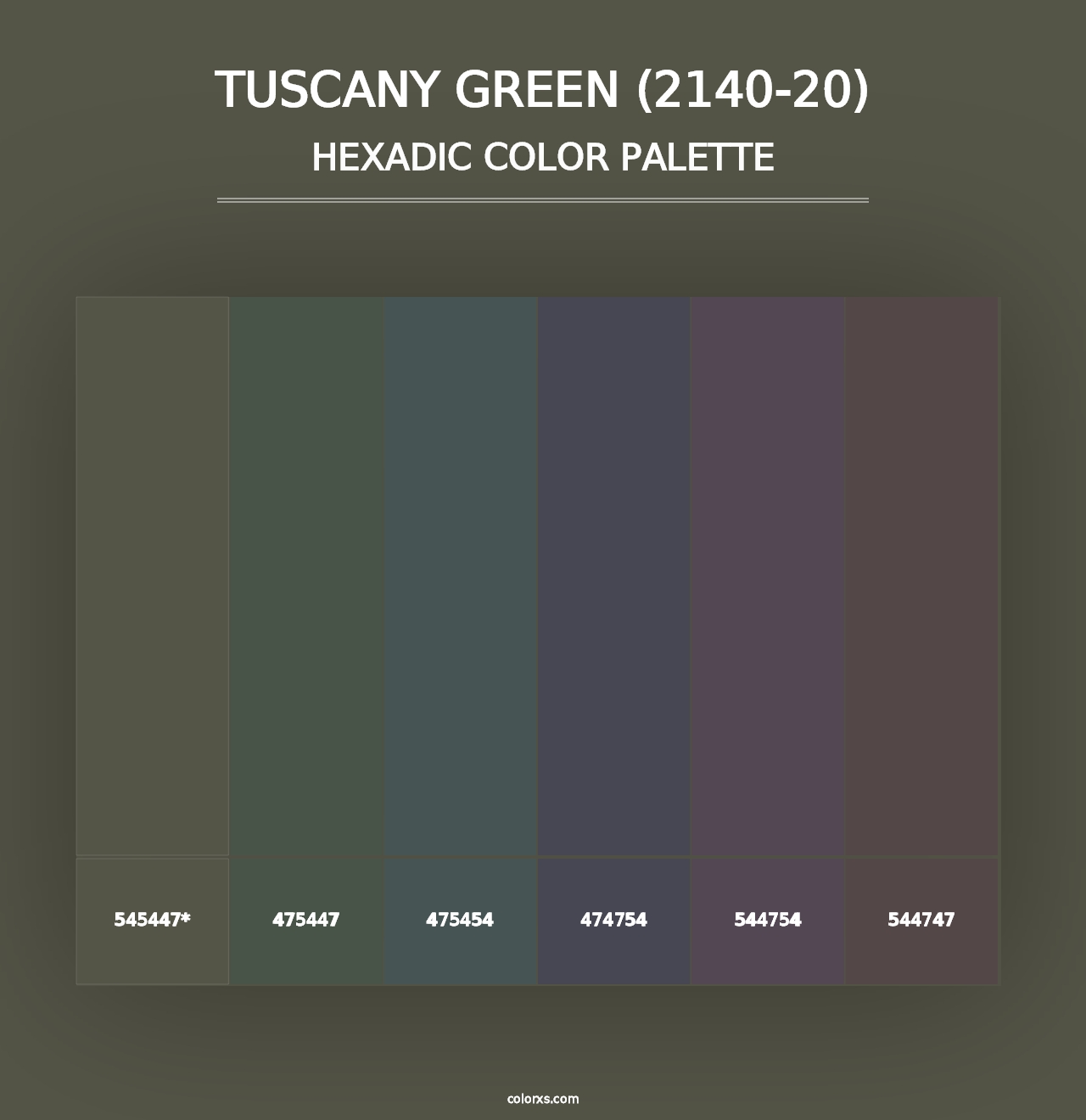 Tuscany Green (2140-20) - Hexadic Color Palette