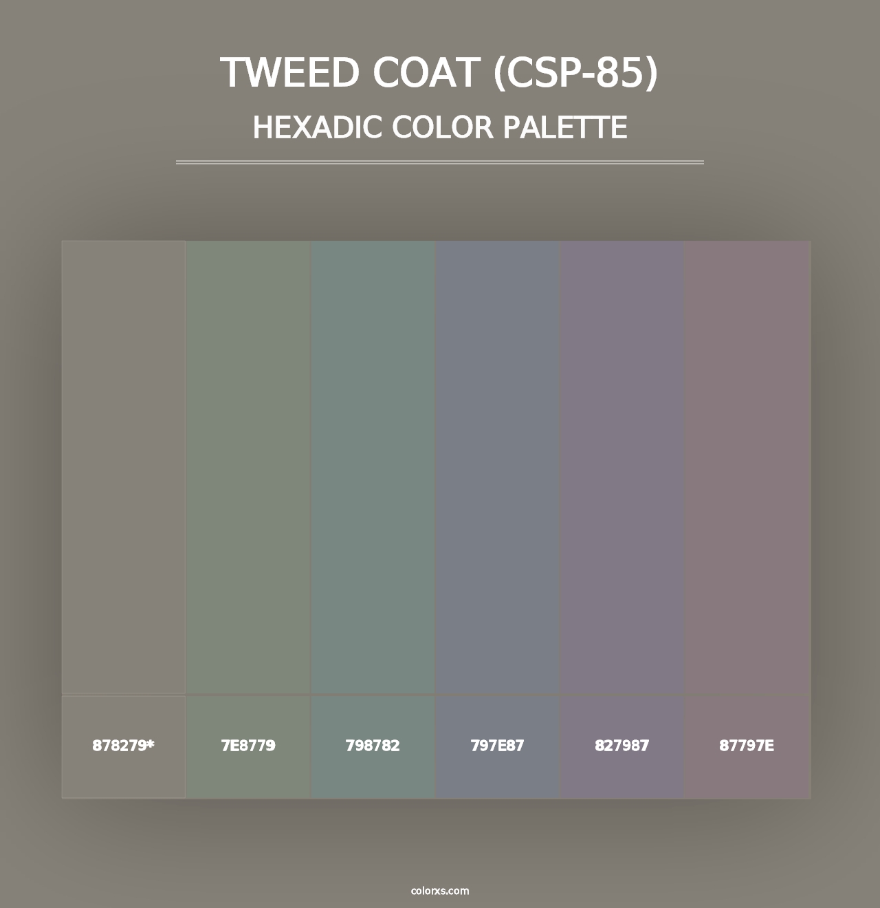 Tweed Coat (CSP-85) - Hexadic Color Palette