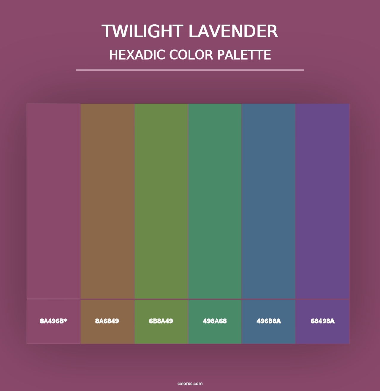 Twilight Lavender - Hexadic Color Palette