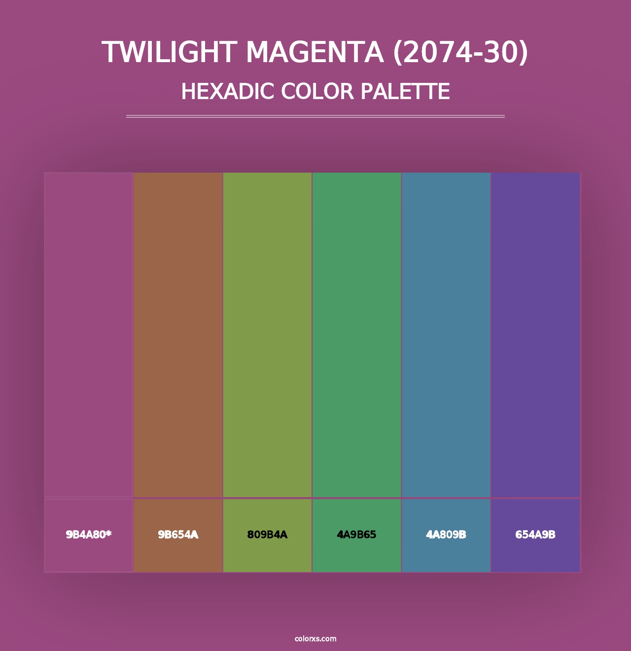 Twilight Magenta (2074-30) - Hexadic Color Palette