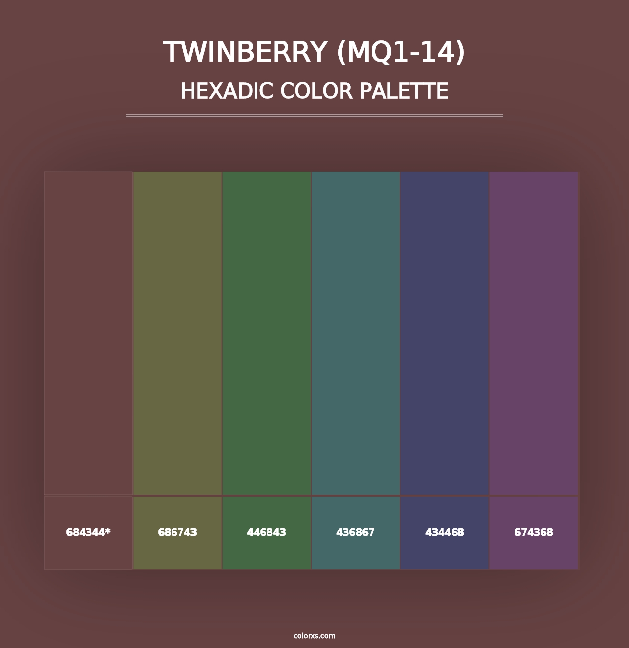 Twinberry (MQ1-14) - Hexadic Color Palette