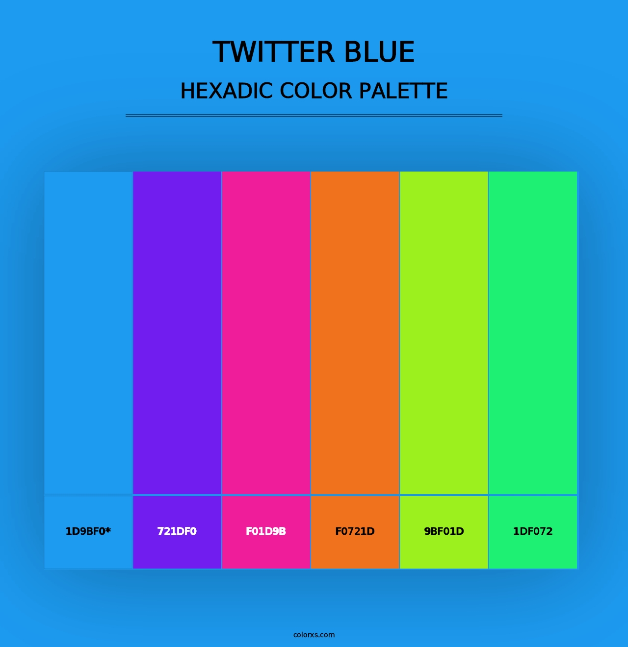 Twitter Blue - Hexadic Color Palette