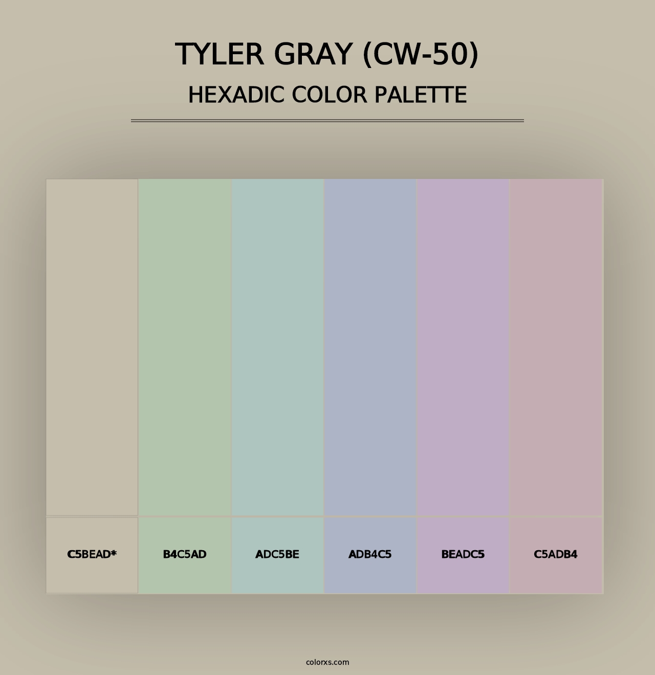 Tyler Gray (CW-50) - Hexadic Color Palette