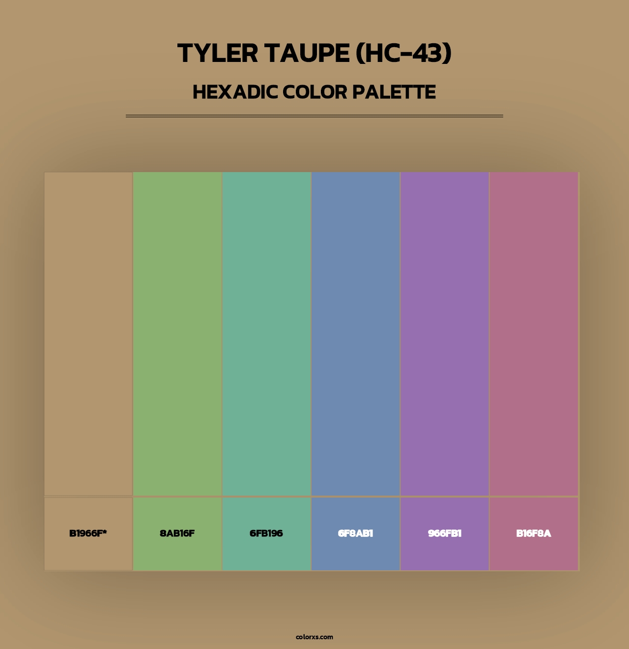 Tyler Taupe (HC-43) - Hexadic Color Palette