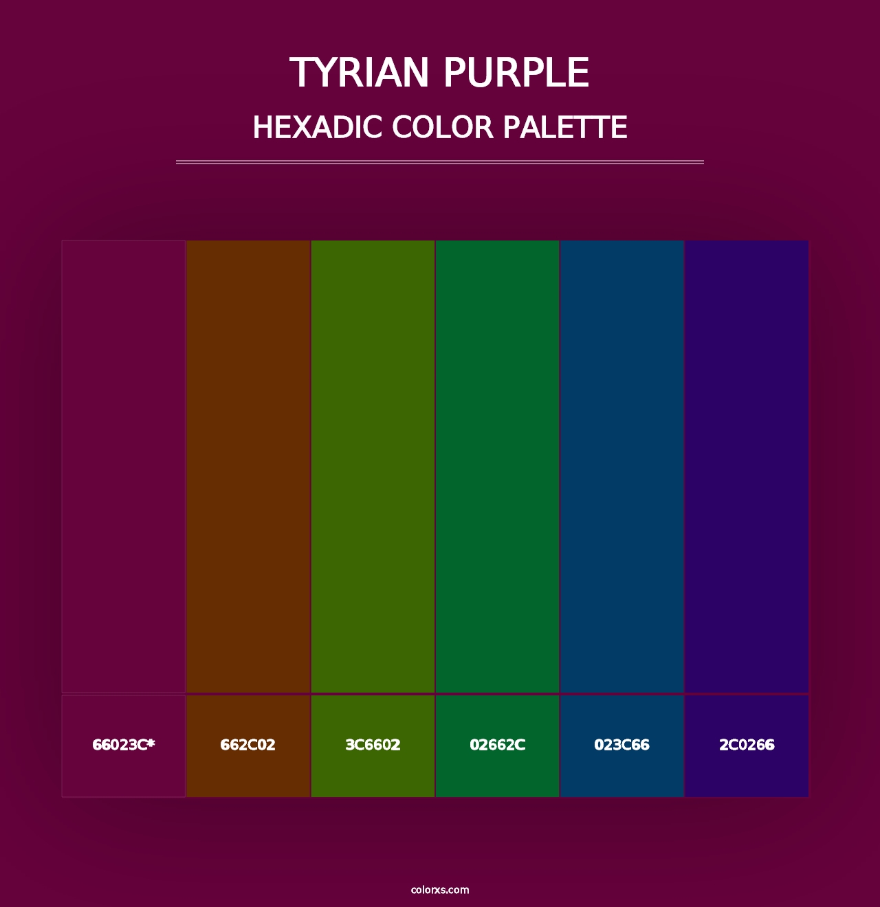 Tyrian Purple - Hexadic Color Palette