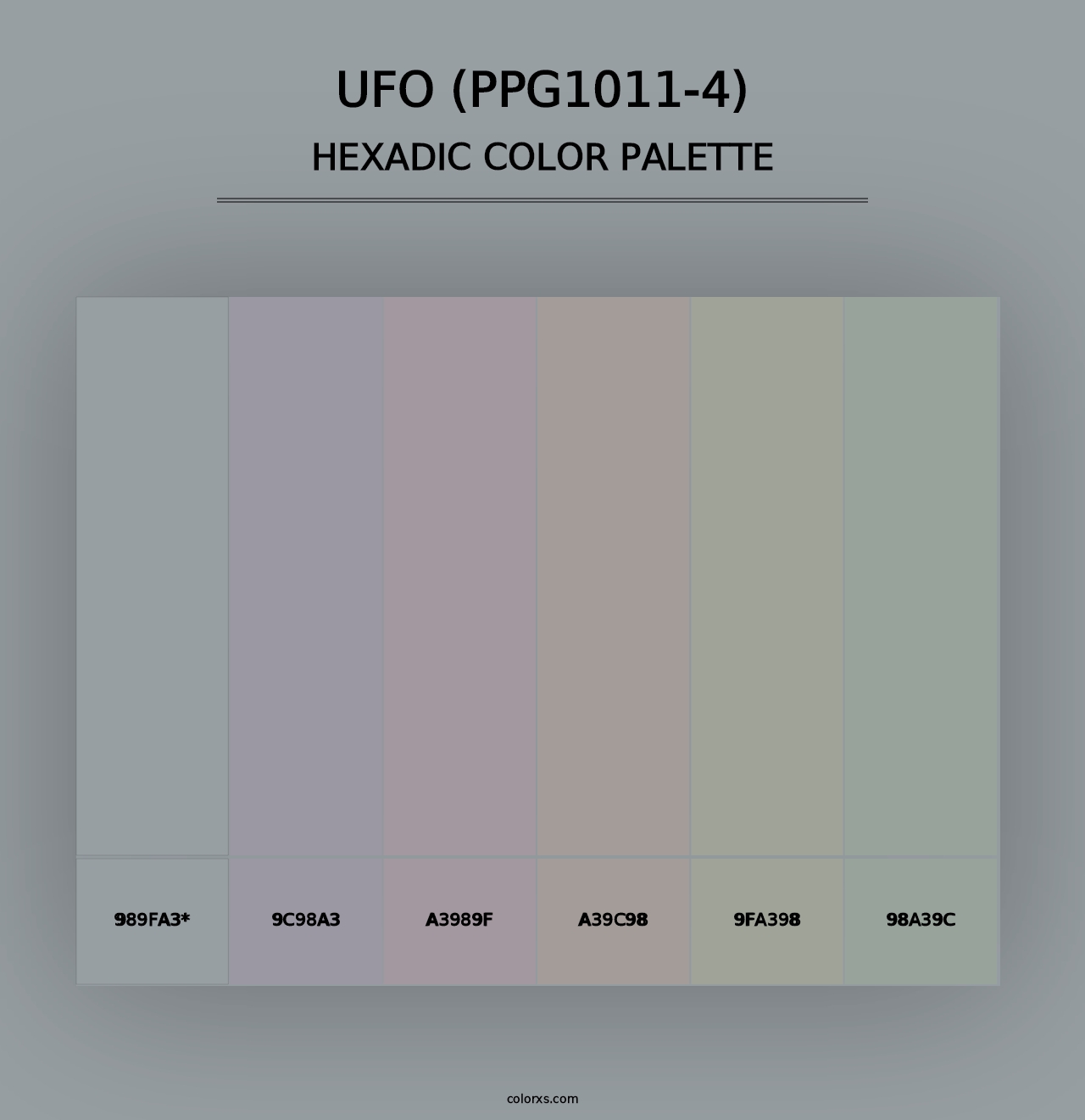 UFO (PPG1011-4) - Hexadic Color Palette