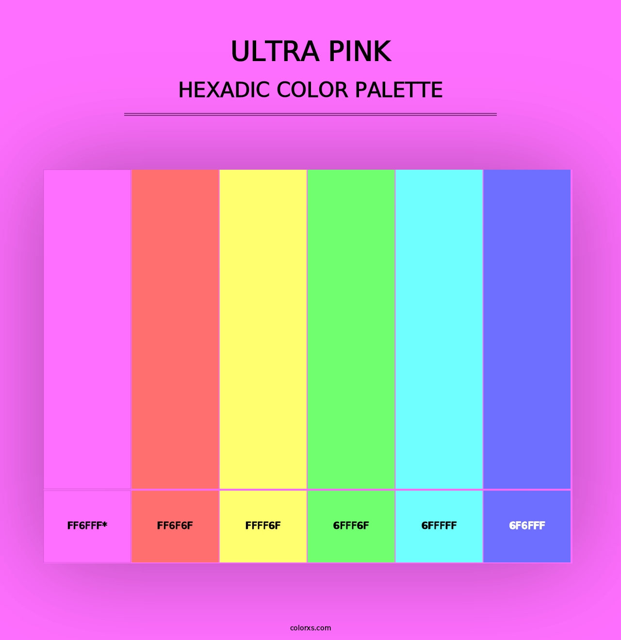 Ultra Pink - Hexadic Color Palette