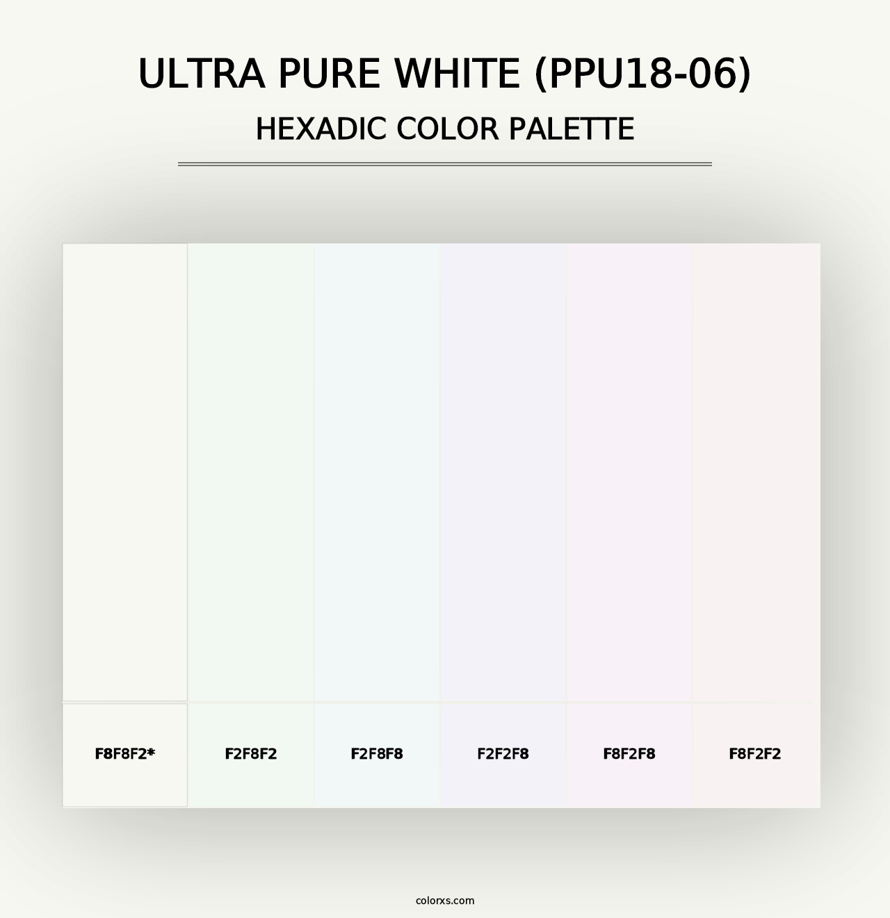 Ultra Pure White (PPU18-06) - Hexadic Color Palette