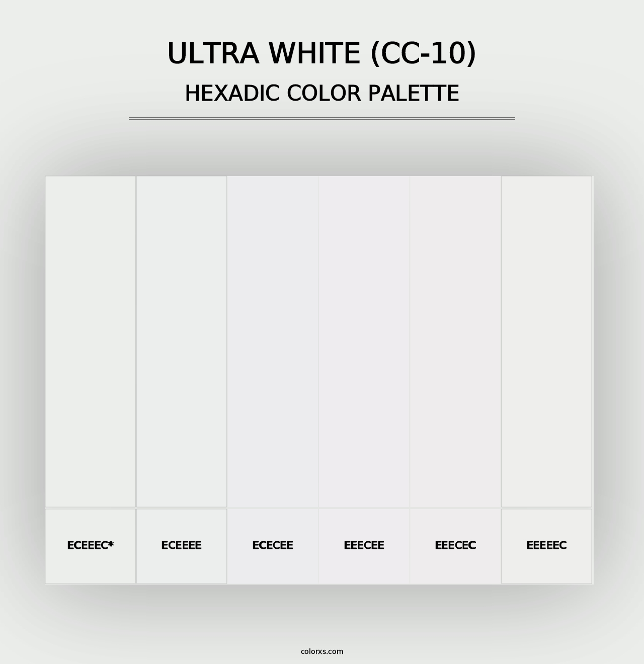 Ultra White (CC-10) - Hexadic Color Palette