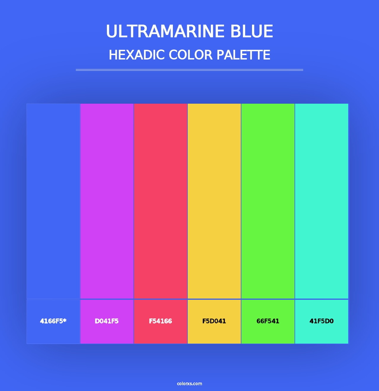 Ultramarine Blue - Hexadic Color Palette