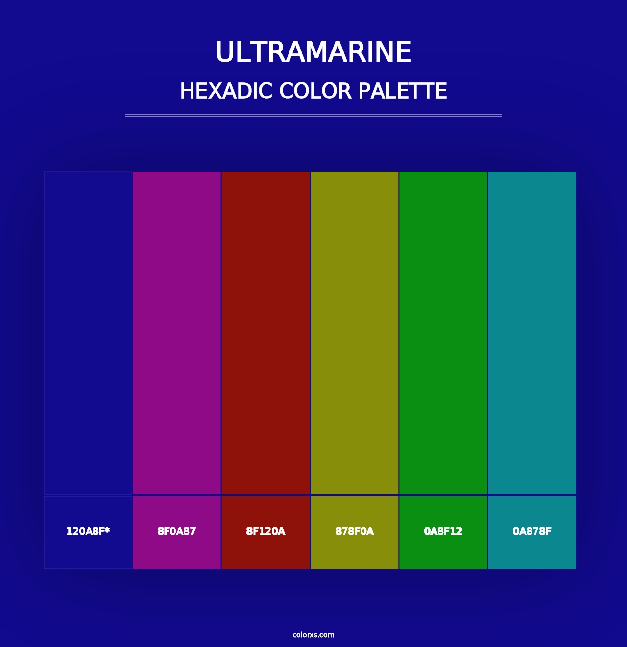 Ultramarine - Hexadic Color Palette