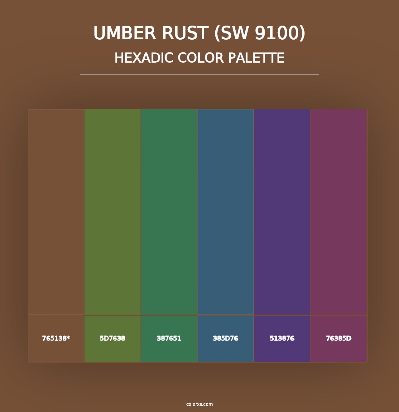 Umber Rust (SW 9100) - Hexadic Color Palette