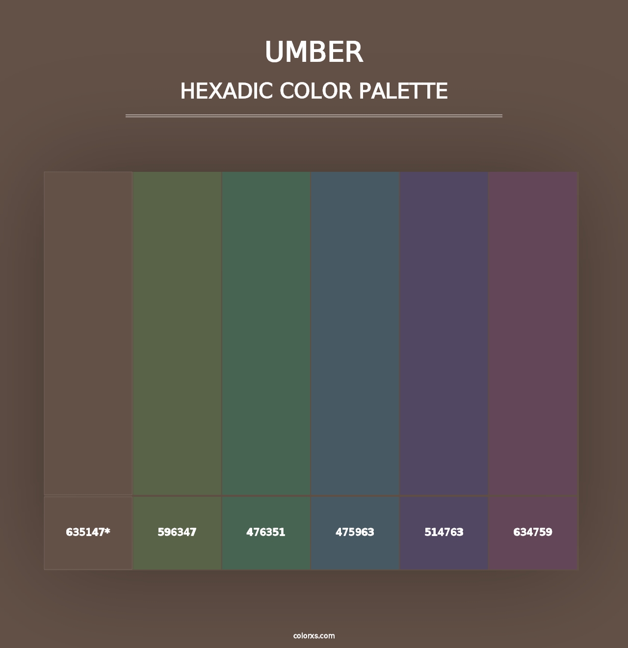 Umber - Hexadic Color Palette