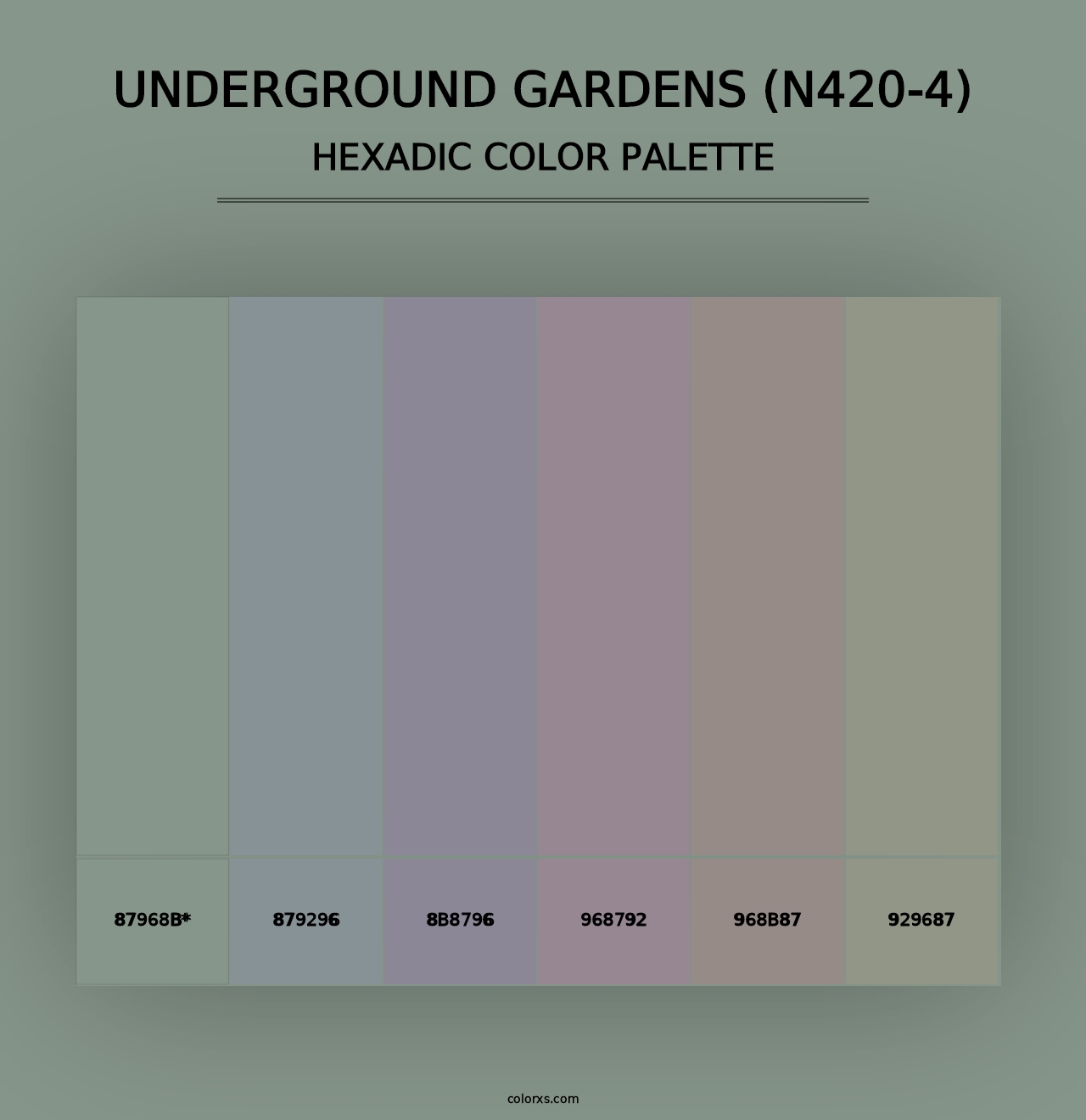 Underground Gardens (N420-4) - Hexadic Color Palette