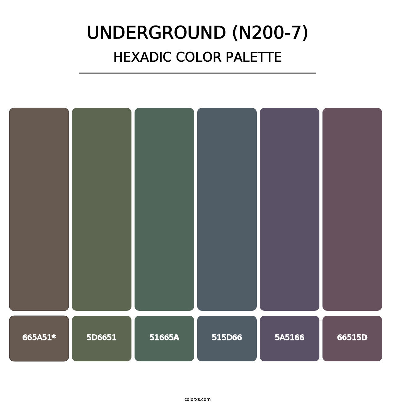 Underground (N200-7) - Hexadic Color Palette