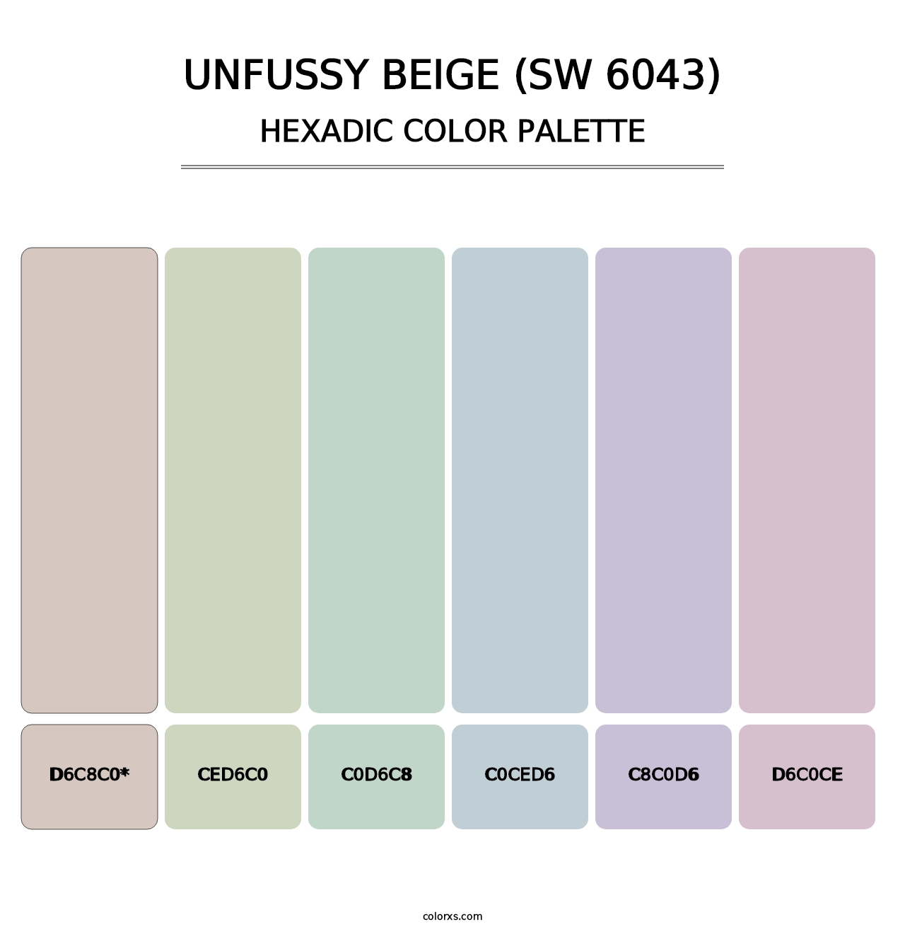 Unfussy Beige (SW 6043) - Hexadic Color Palette