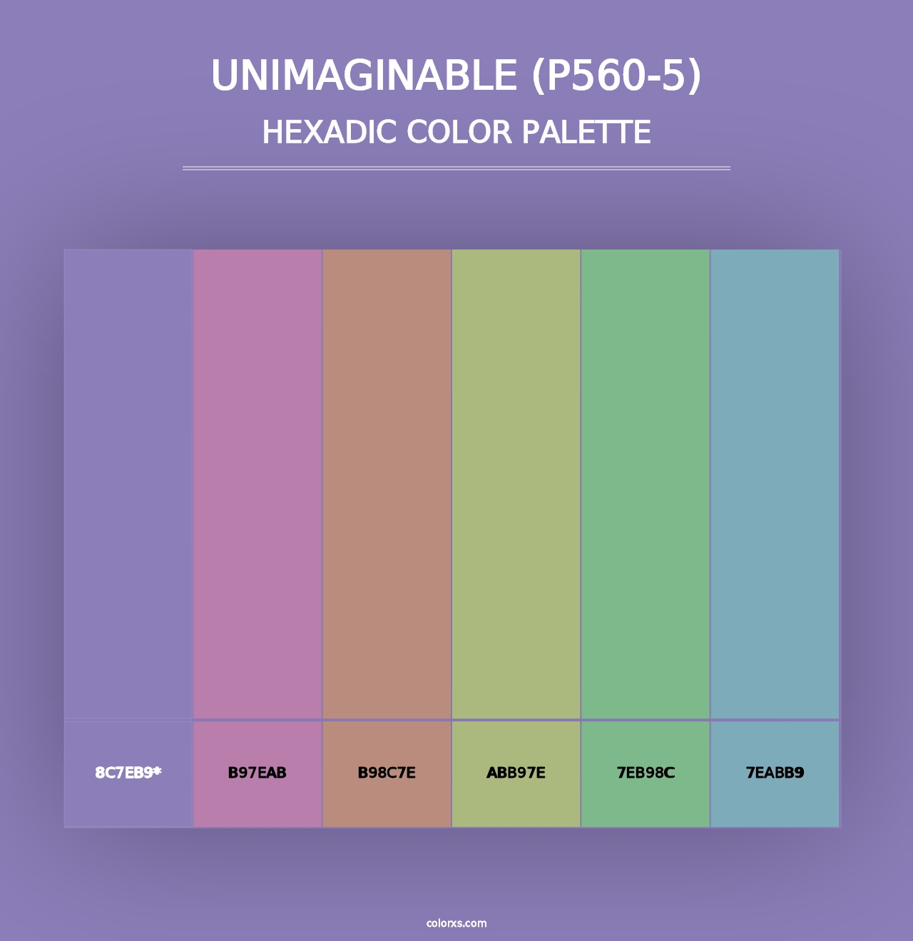 Unimaginable (P560-5) - Hexadic Color Palette