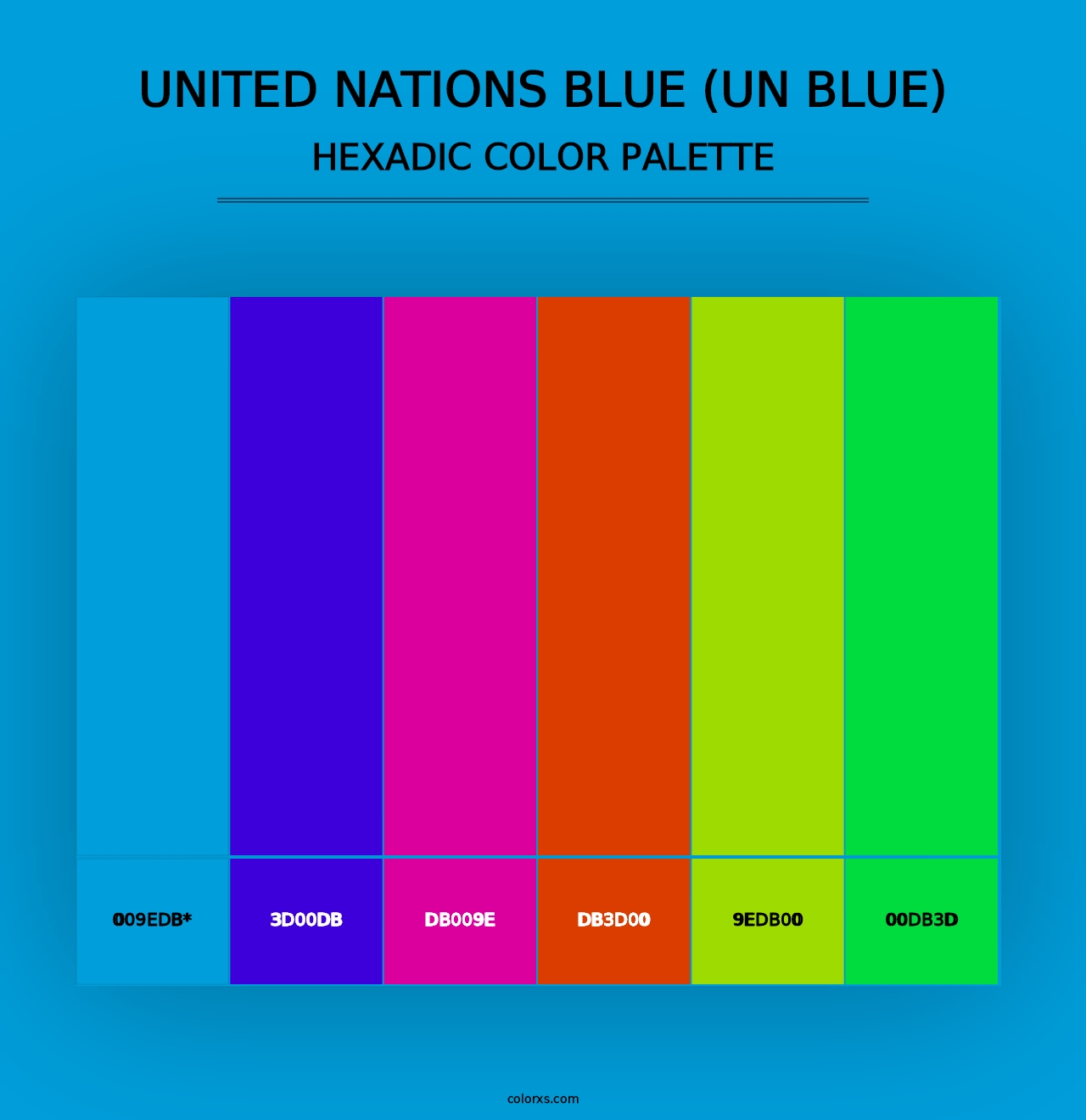 United Nations Blue (UN Blue) - Hexadic Color Palette