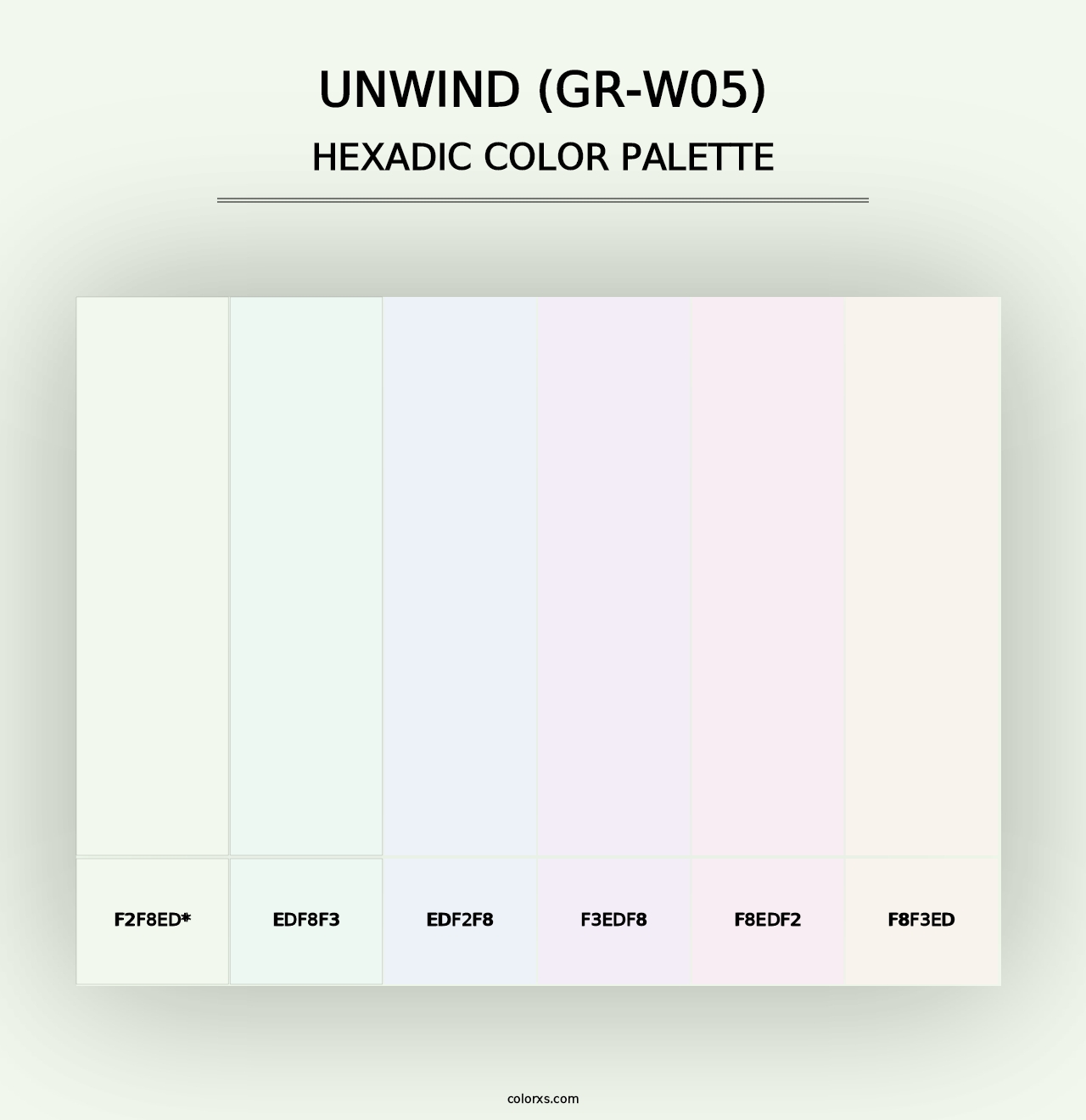 Unwind (GR-W05) - Hexadic Color Palette