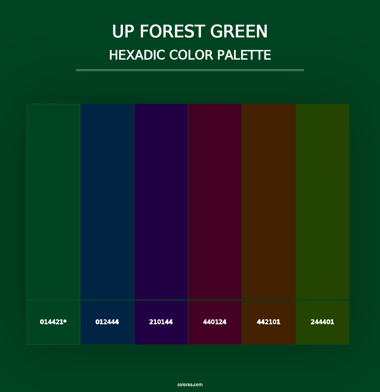 UP Forest green - Hexadic Color Palette