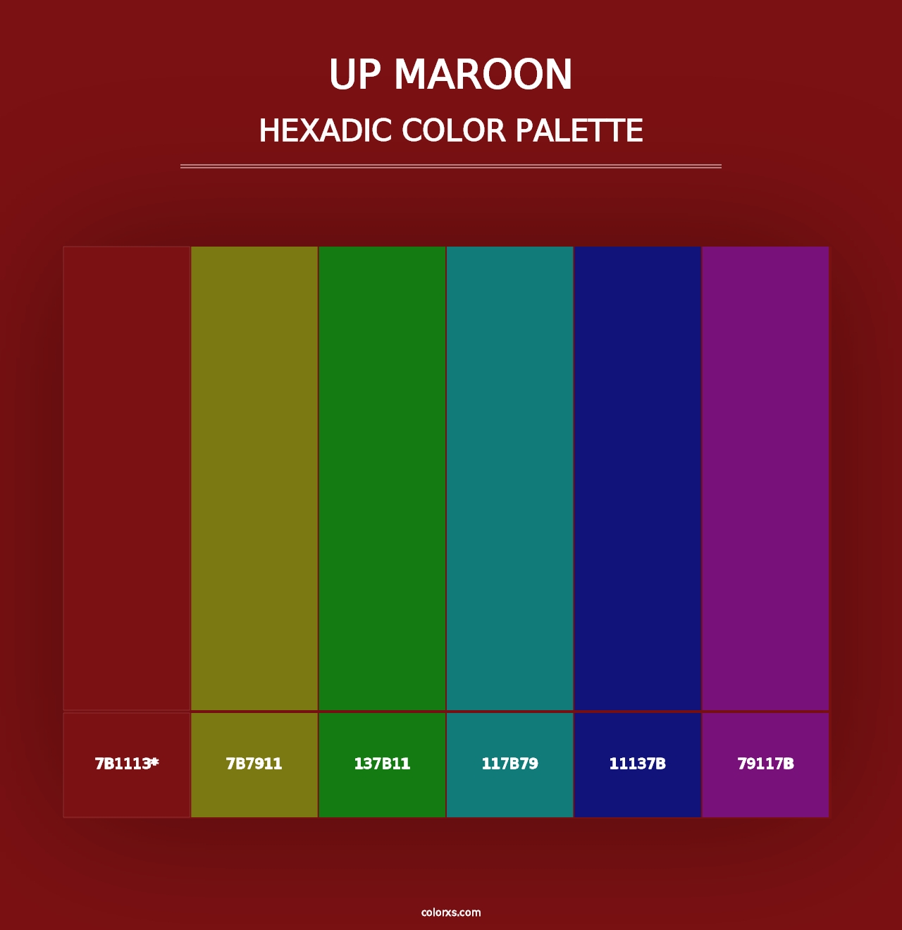 UP Maroon - Hexadic Color Palette