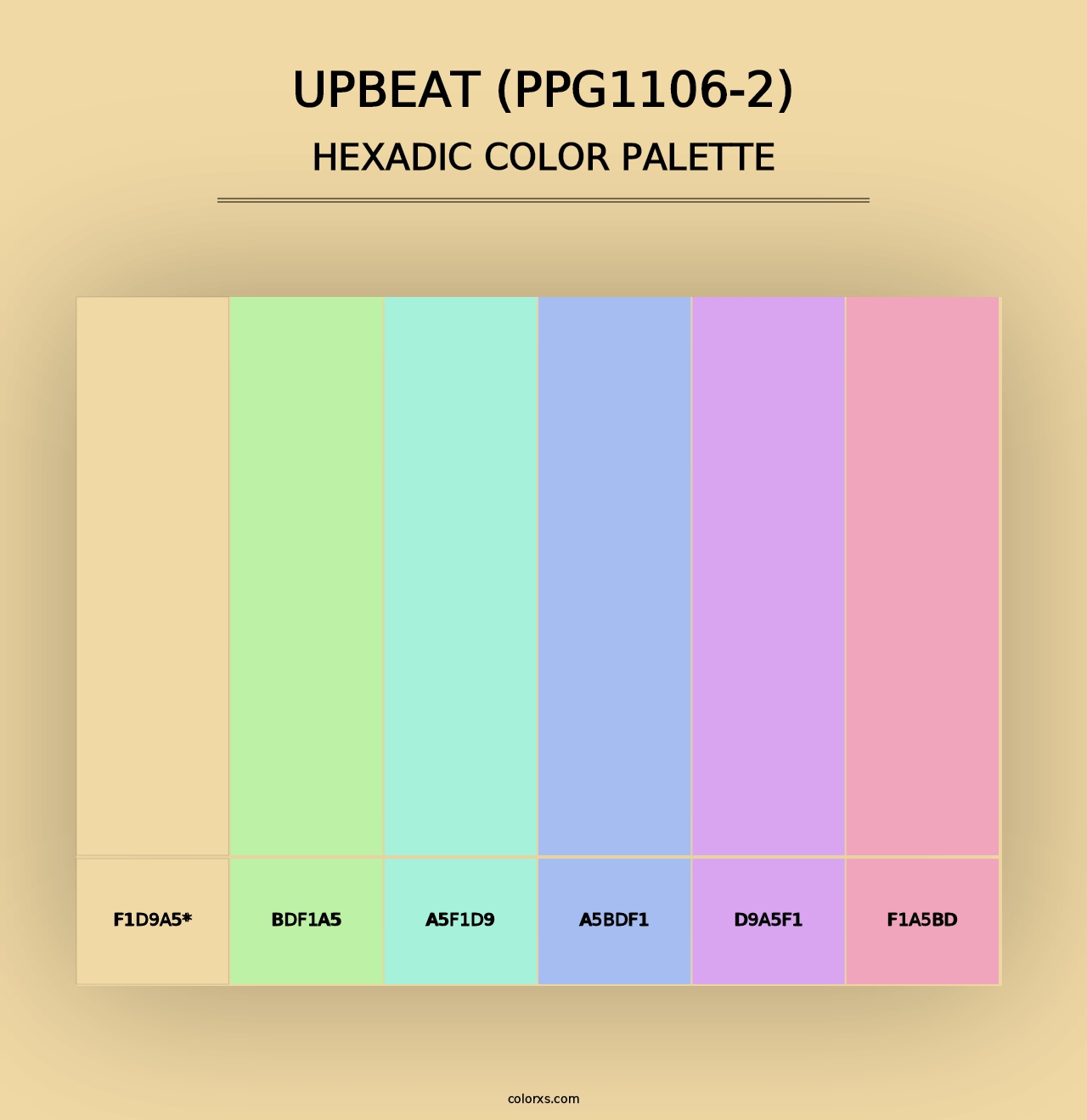 Upbeat (PPG1106-2) - Hexadic Color Palette