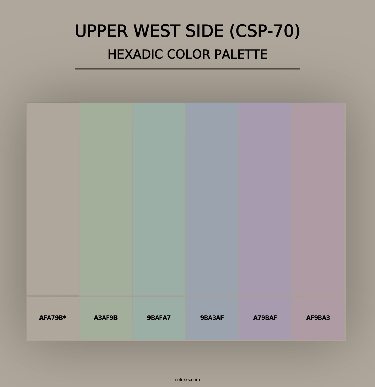 Upper West Side (CSP-70) - Hexadic Color Palette