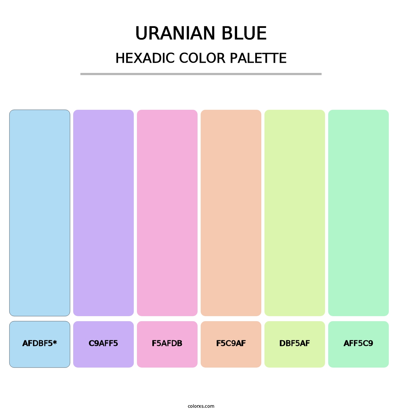 Uranian Blue - Hexadic Color Palette