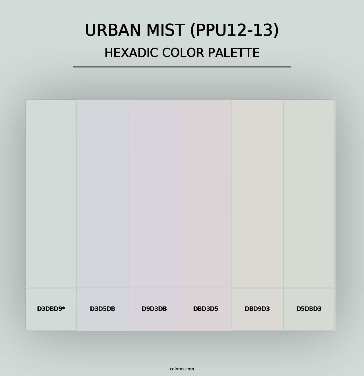 Urban Mist (PPU12-13) - Hexadic Color Palette