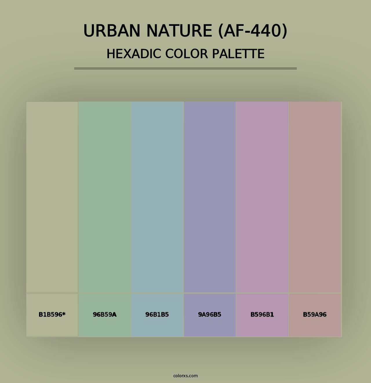 Urban Nature (AF-440) - Hexadic Color Palette