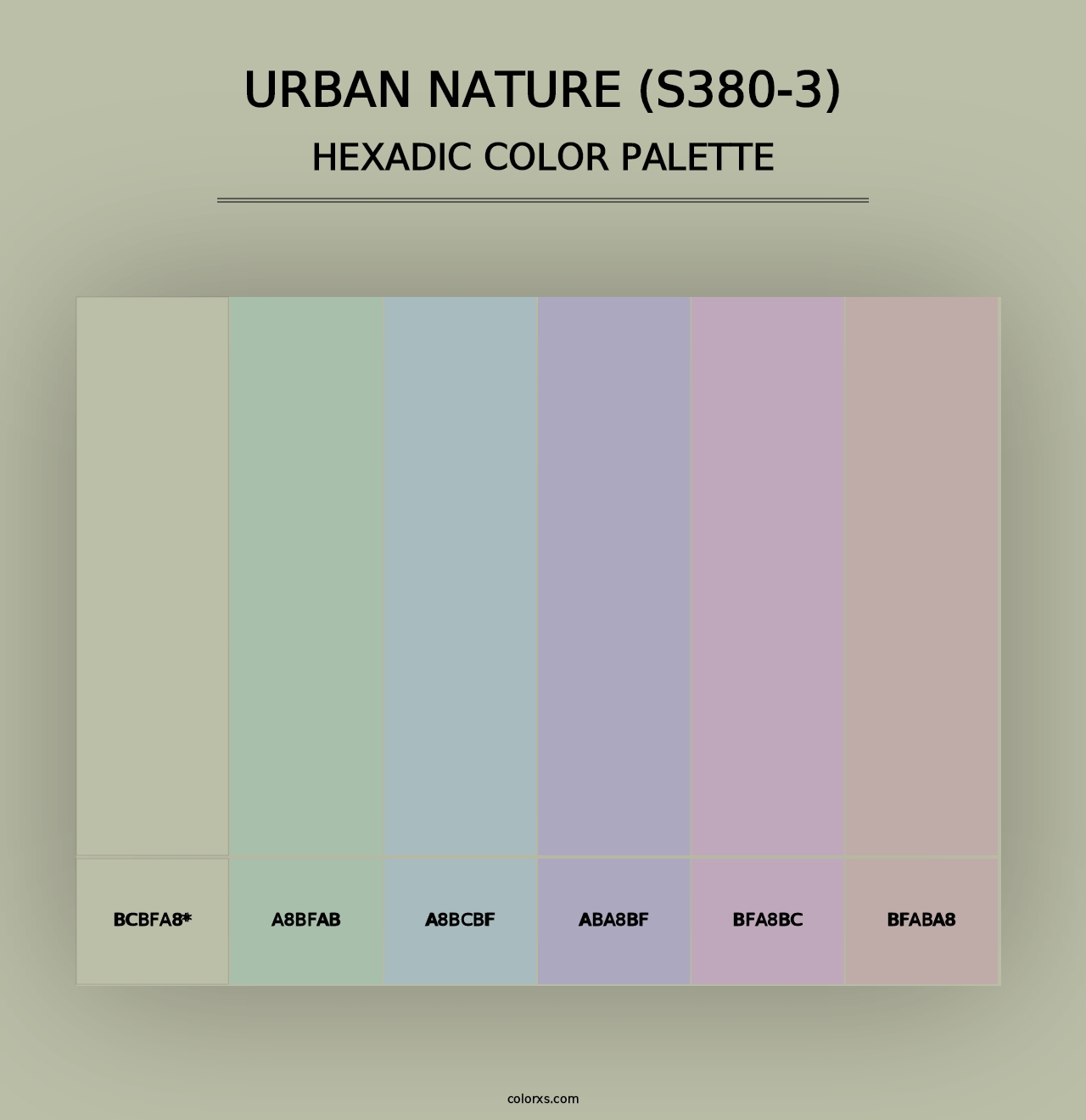 Urban Nature (S380-3) - Hexadic Color Palette