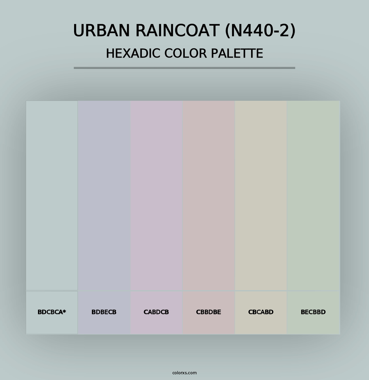 Urban Raincoat (N440-2) - Hexadic Color Palette