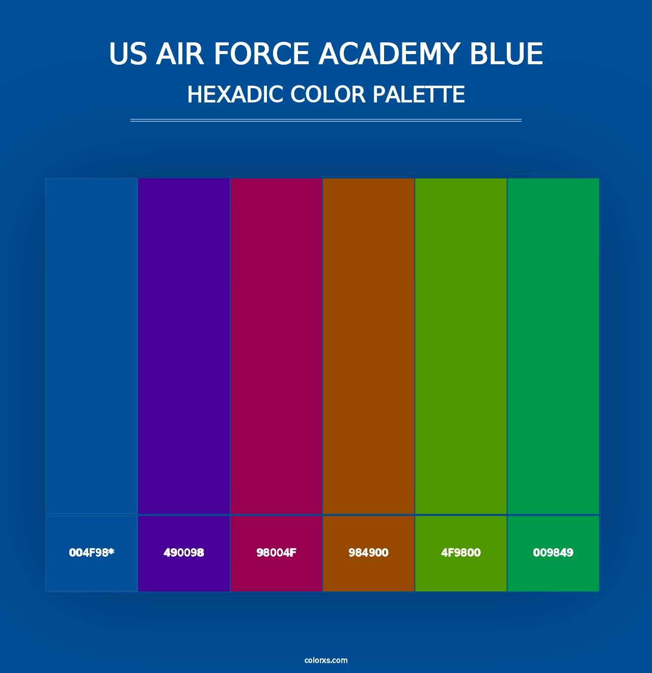 US Air Force Academy Blue - Hexadic Color Palette