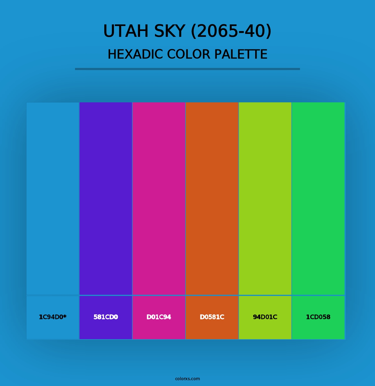 Utah Sky (2065-40) - Hexadic Color Palette