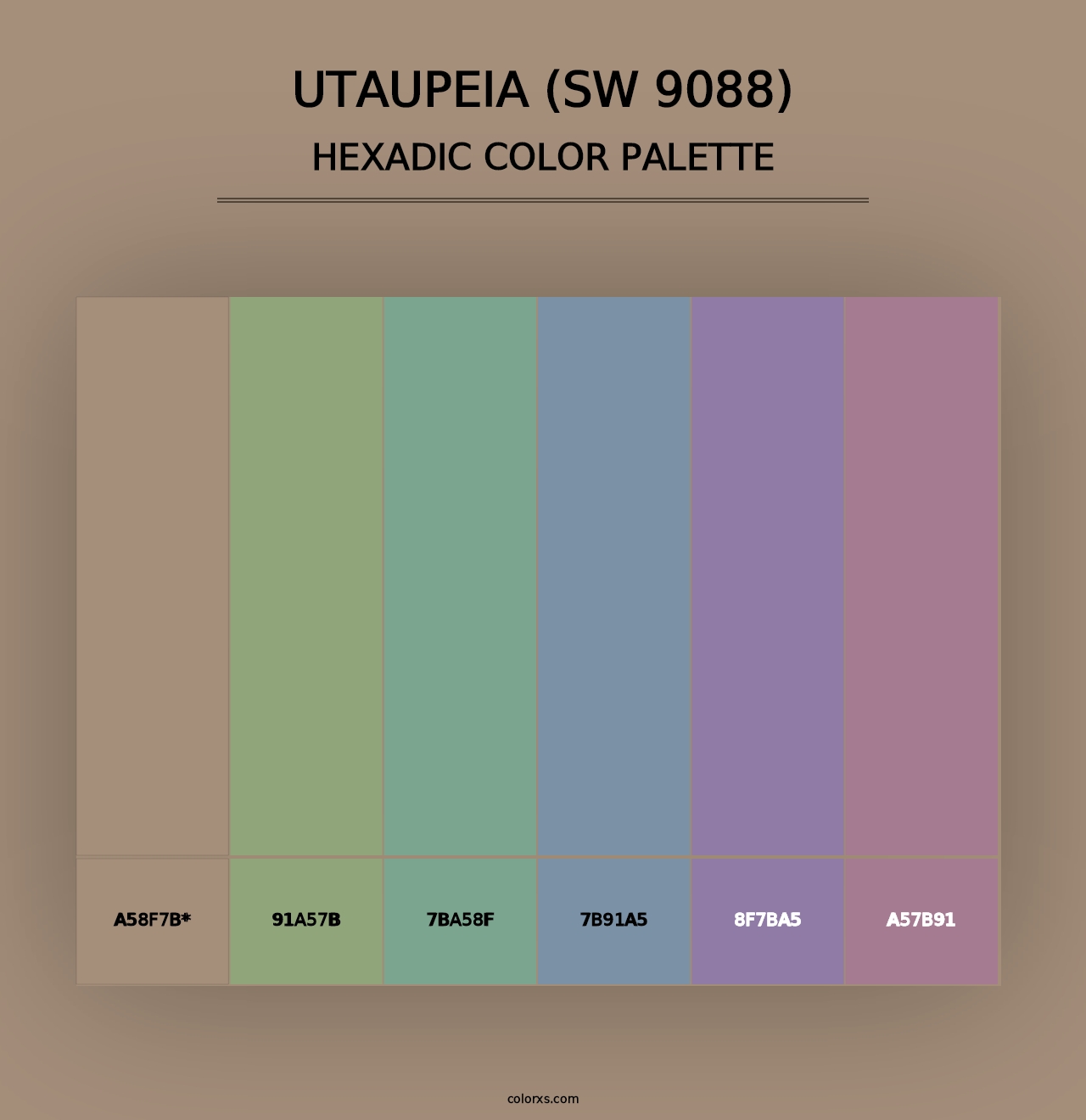 Utaupeia (SW 9088) - Hexadic Color Palette