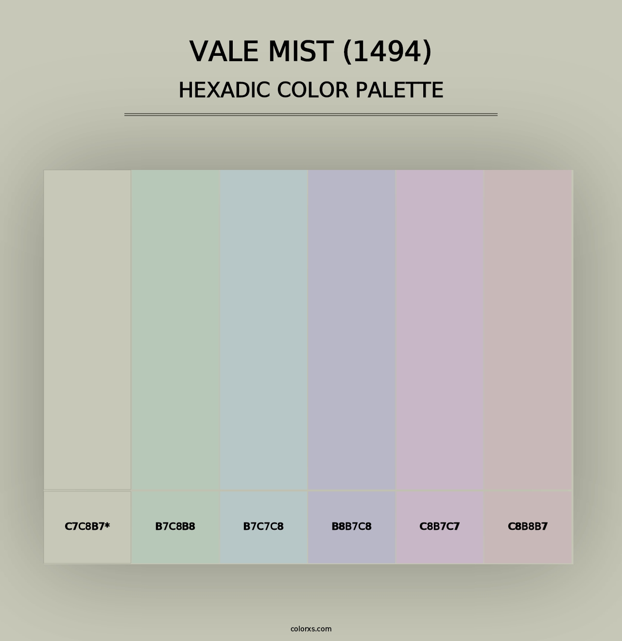 Vale Mist (1494) - Hexadic Color Palette