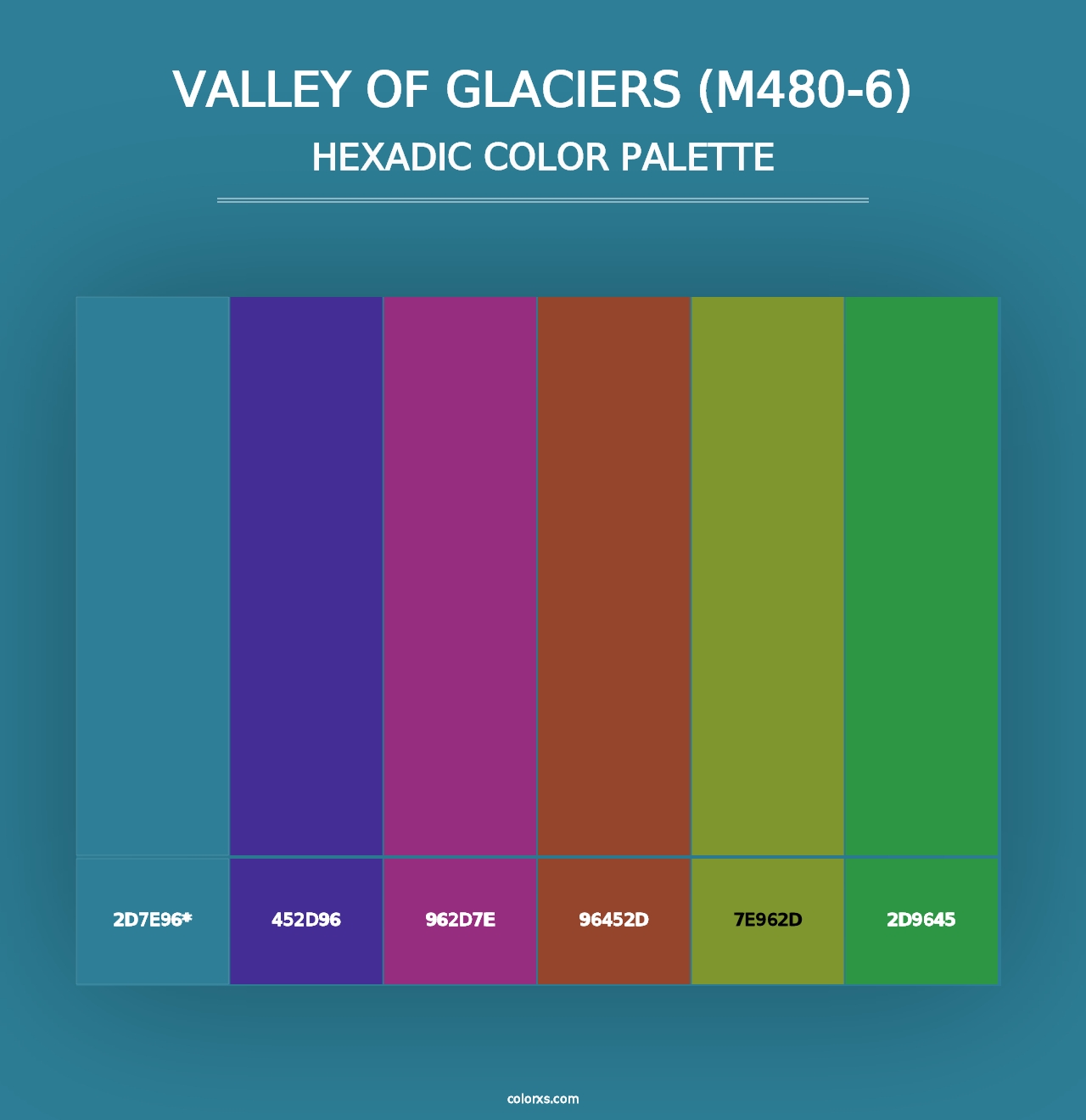 Valley Of Glaciers (M480-6) - Hexadic Color Palette