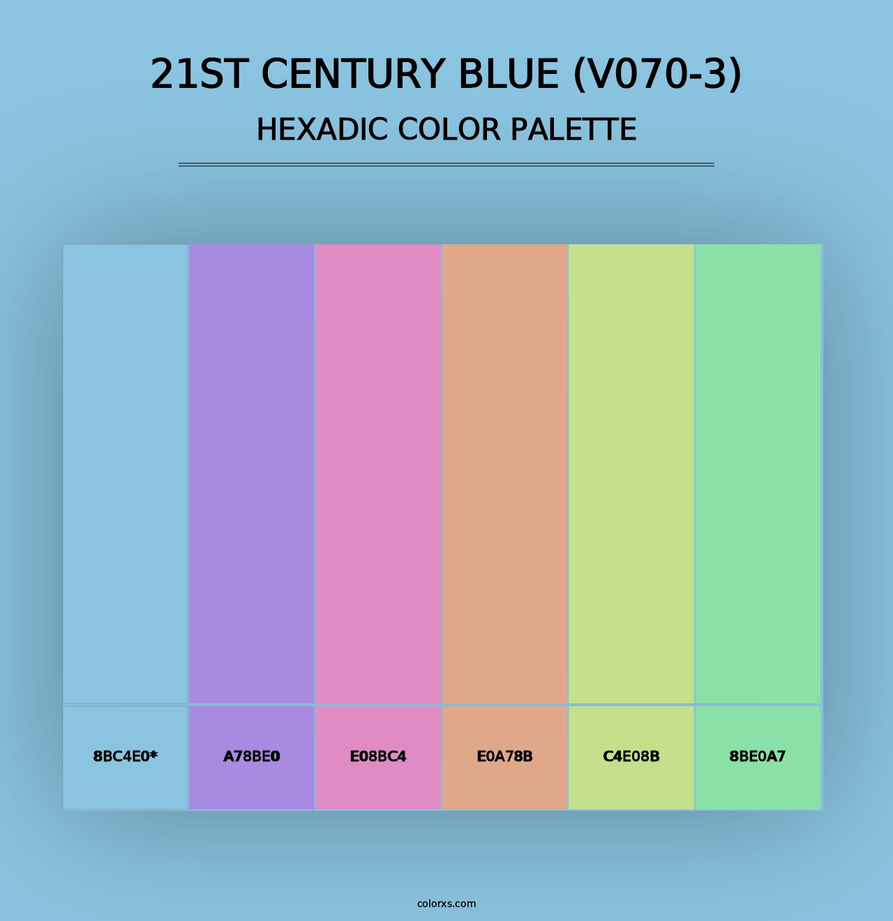 21st Century Blue (V070-3) - Hexadic Color Palette