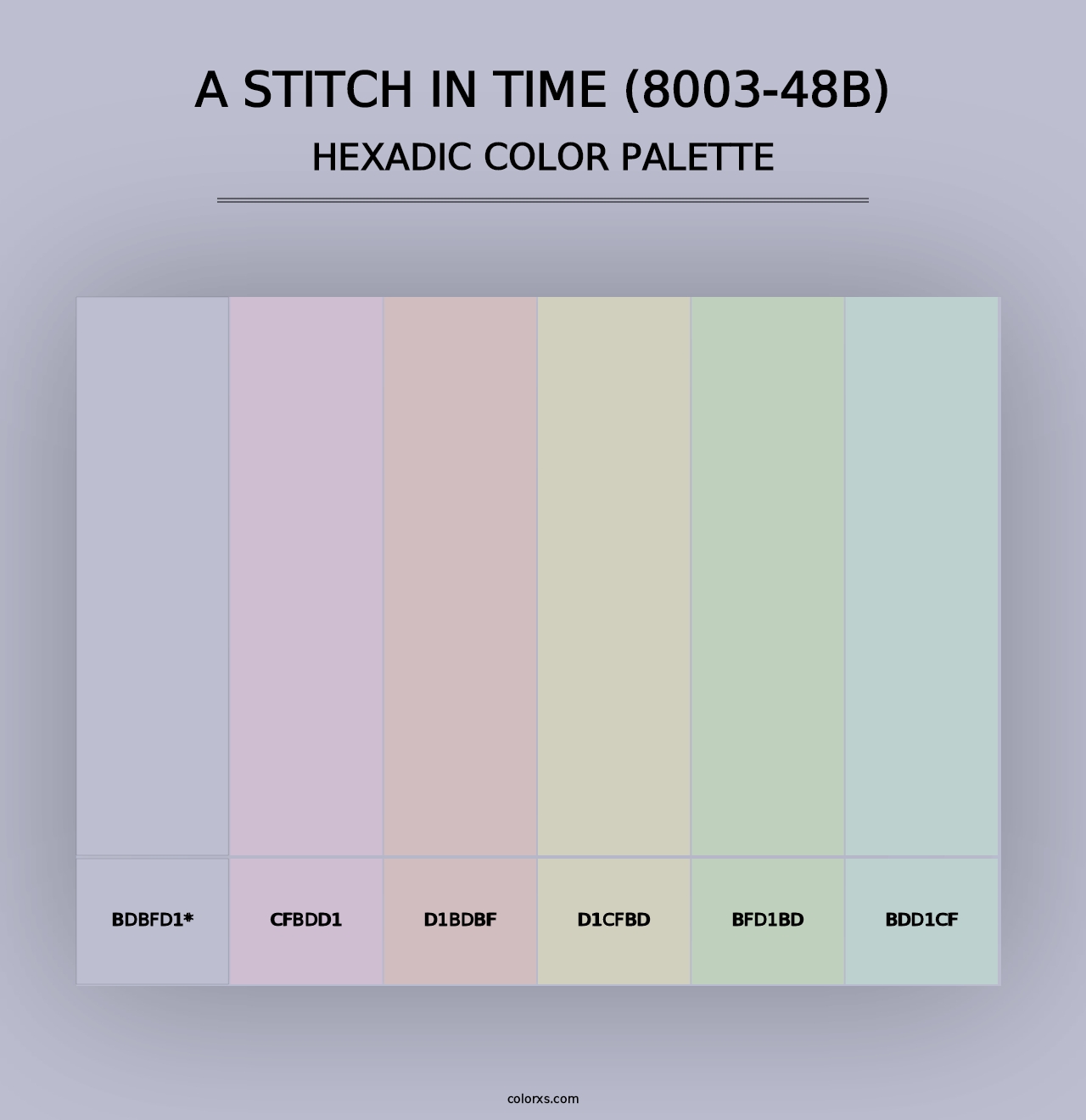 A Stitch in Time (8003-48B) - Hexadic Color Palette