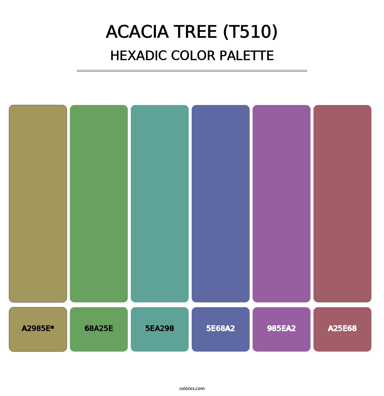 Acacia Tree (T510) - Hexadic Color Palette