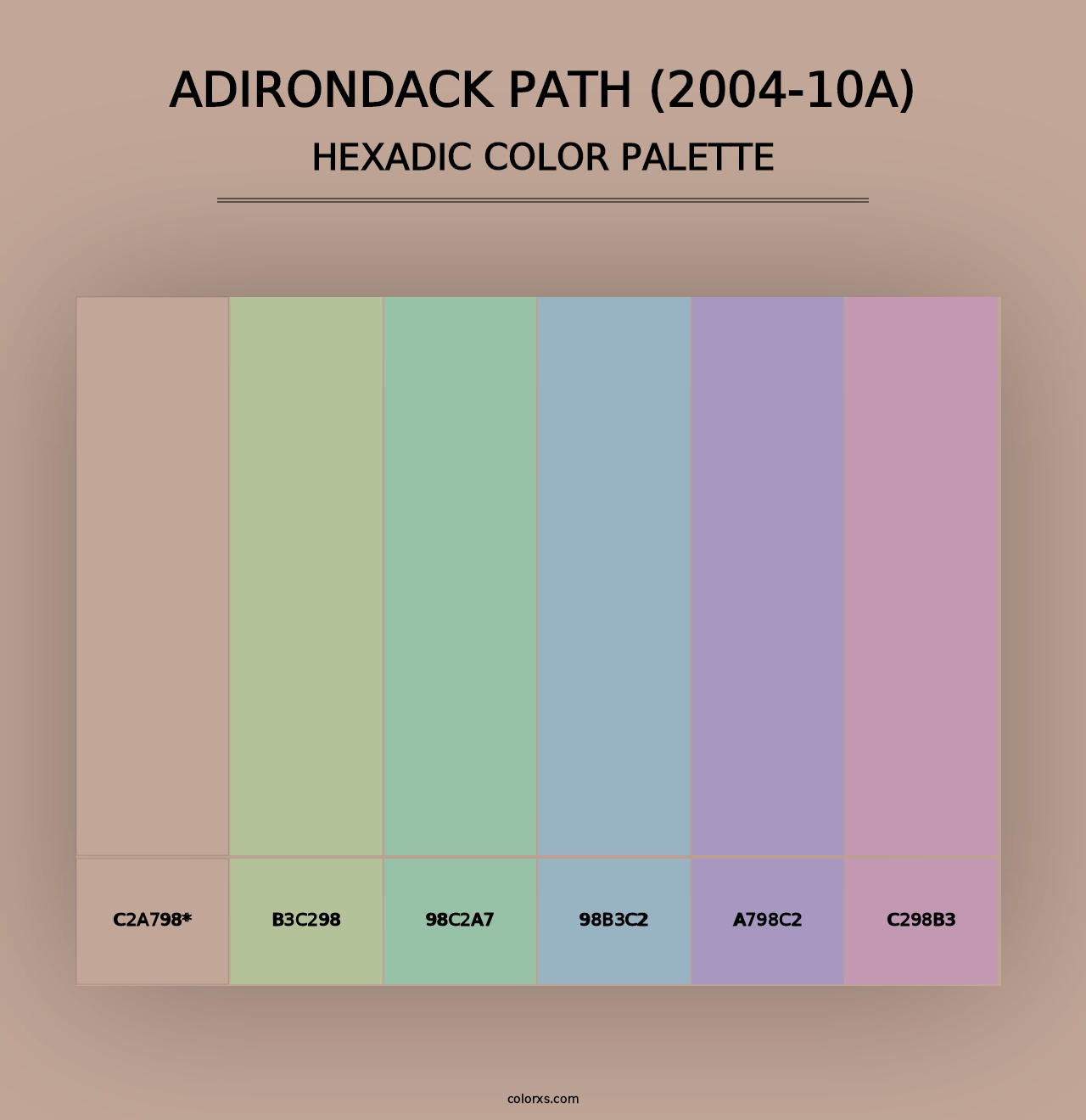 Adirondack Path (2004-10A) - Hexadic Color Palette