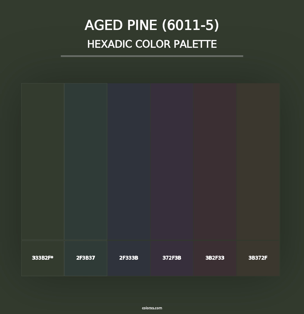 Aged Pine (6011-5) - Hexadic Color Palette