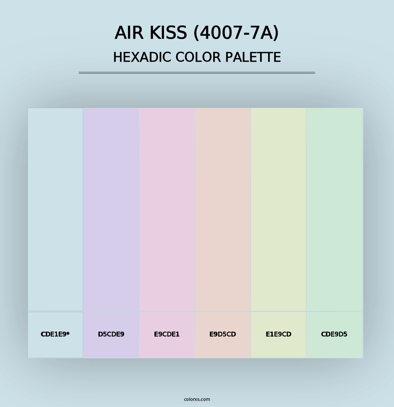 Air Kiss (4007-7A) - Hexadic Color Palette