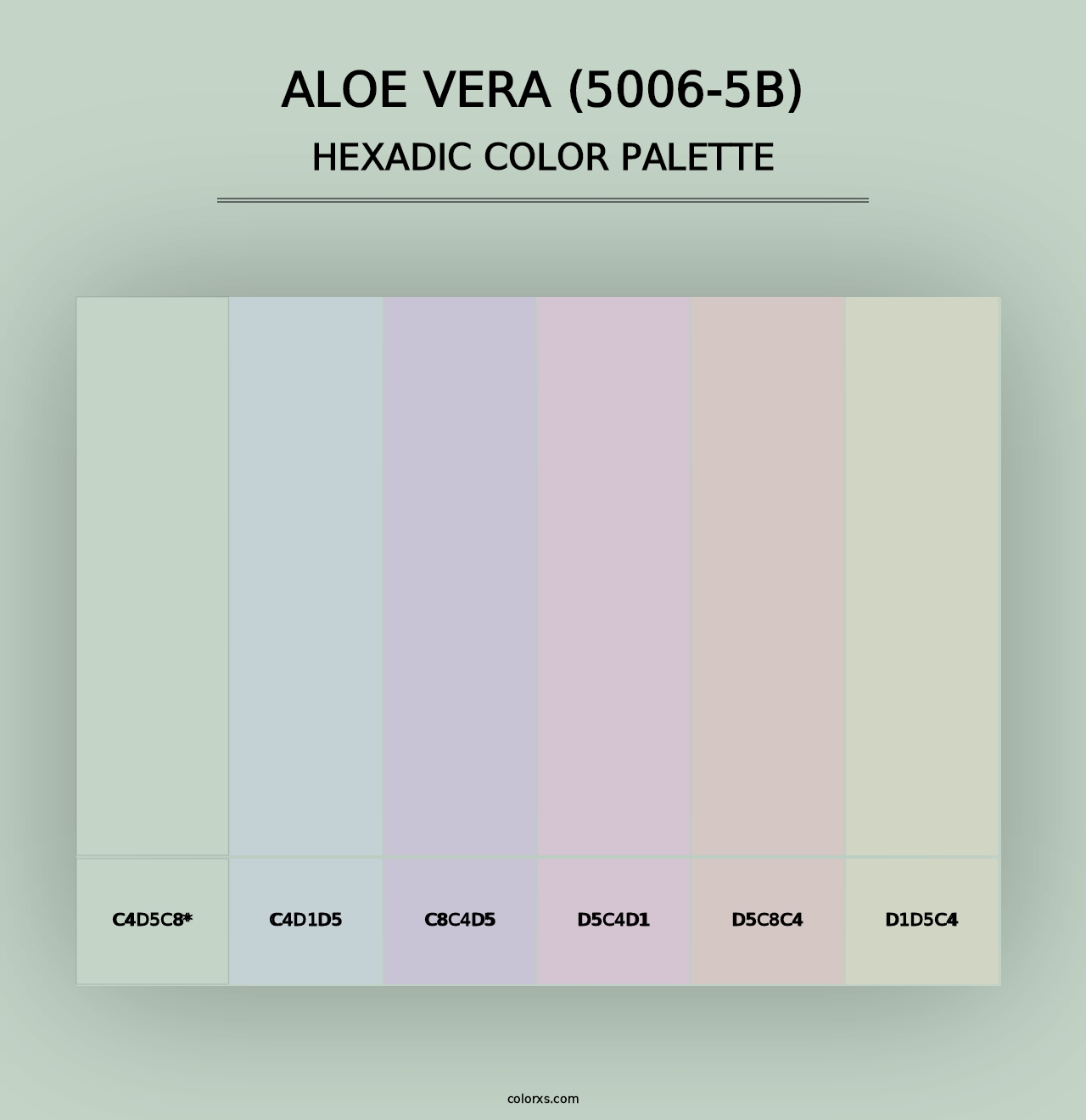 Aloe Vera (5006-5B) - Hexadic Color Palette