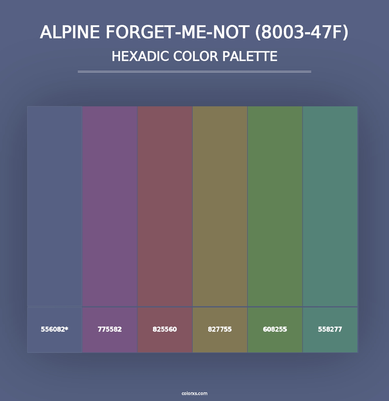 Alpine Forget-Me-Not (8003-47F) - Hexadic Color Palette