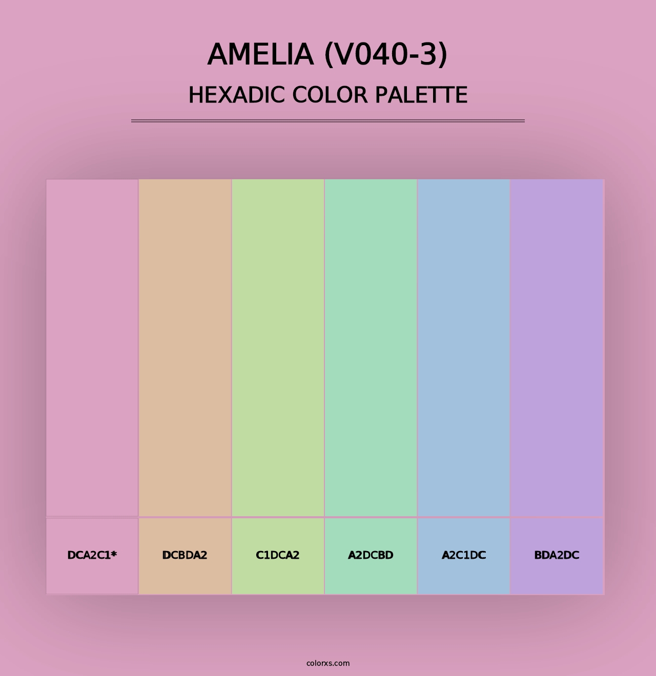 Amelia (V040-3) - Hexadic Color Palette