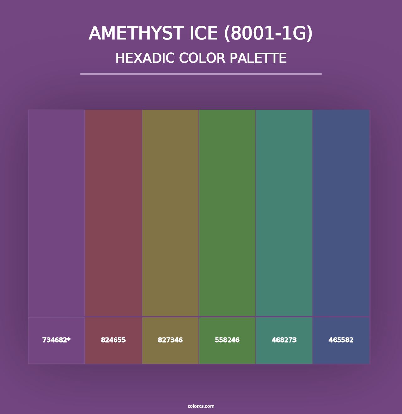 Amethyst Ice (8001-1G) - Hexadic Color Palette